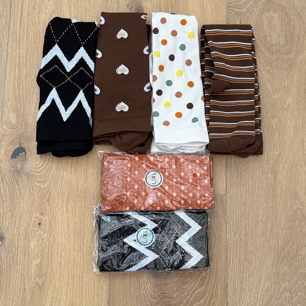 Women’s Compression Socks - 6 Pairs - Size L/XL